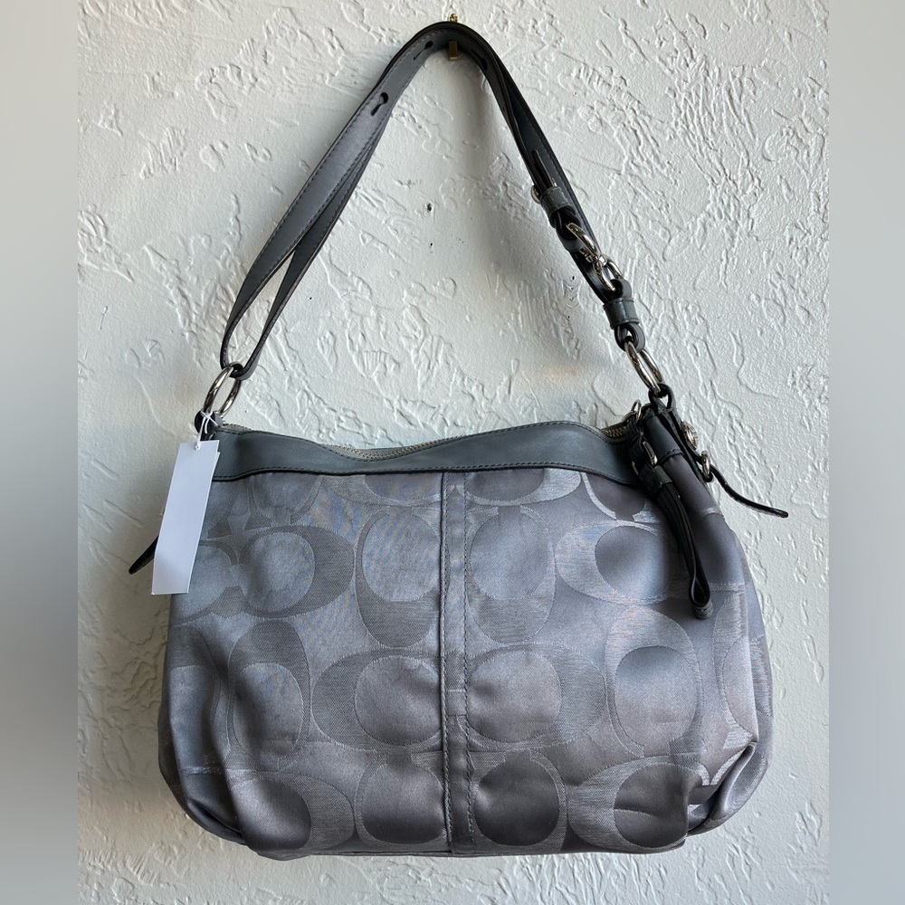 Y2K Coach Silver Gray Metallic Shoulder Bag - Picture 8 of 8